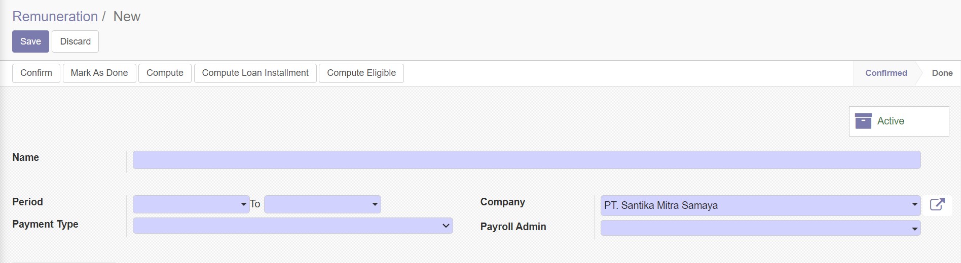 Create Remuneration