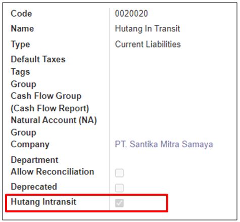 Add Hutang in Transit field