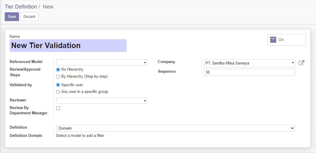 Tier Definition details