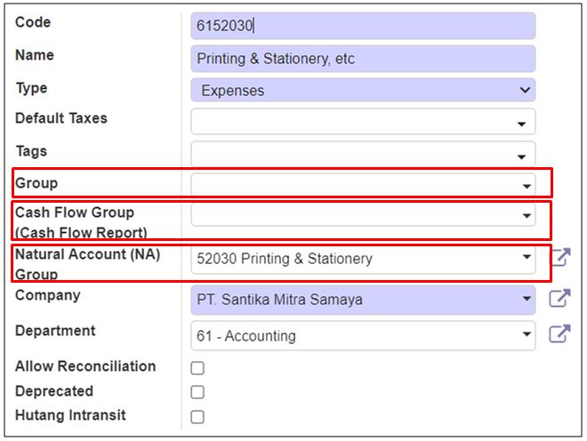 How to Assign CoA to Account Groups