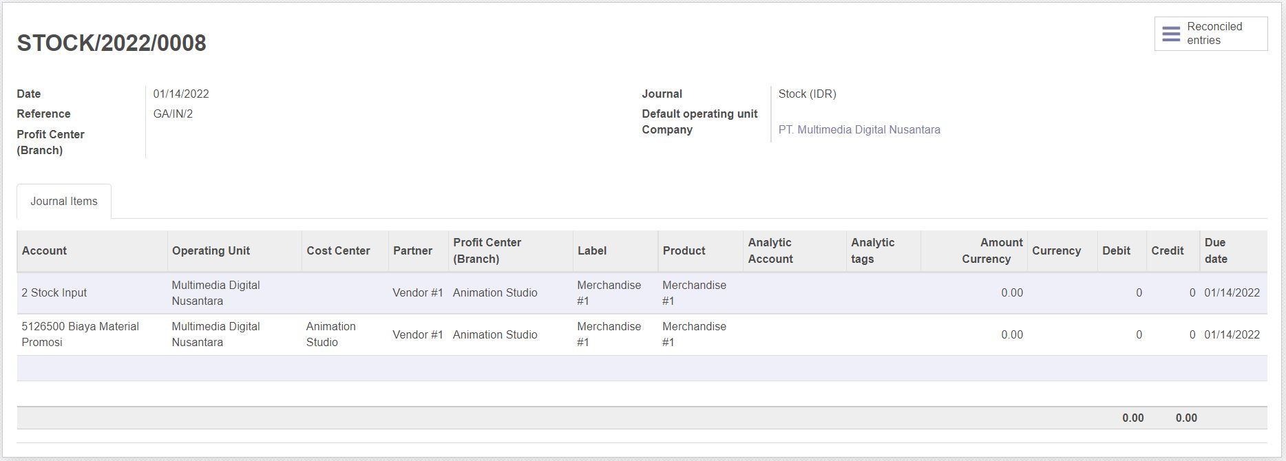 Add new columns in Journal Entry