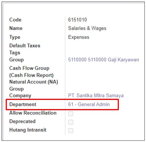 Add Department field