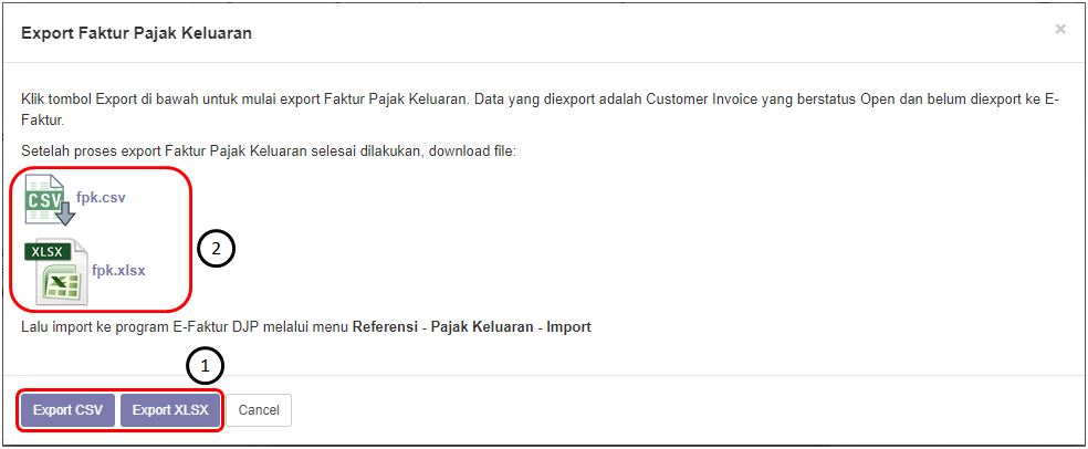 User Guide on Export Pajak Keluaran