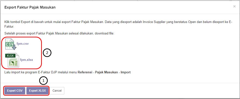 User Guide on Export Pajak Masukan