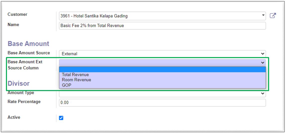 Base amount ext source column