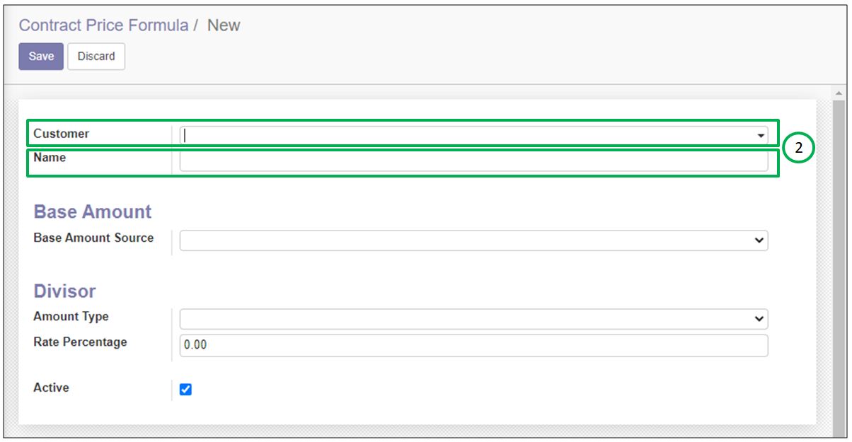 Form create new price formula display